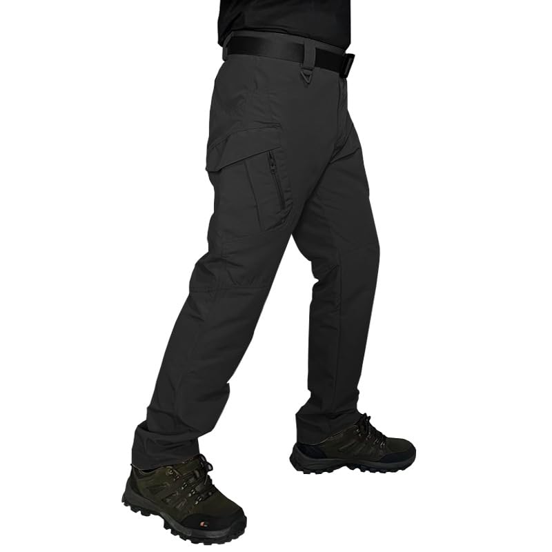Men's Tactical Cargo Pants – Breathable, Stretchable, Windproof & Waterproof Cotton Fleece Trousers-image-16