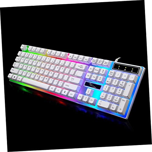 Clavier USB rétroéclairé périphérique de saisie filaire pour PC de bureau - 2