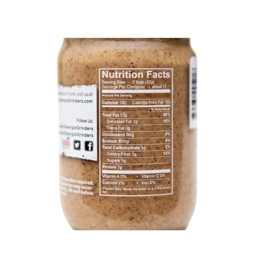 Image of Georgia Grinders Cinnamon Vanilla Pecan-Peanut Butter Blend, Non-GMO, Gluten Free, No Palm Oil, No Added Sugar, Vegan Friendly, 12 Ounce (1 Pack)