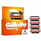 Gillette Fusion5 Rasierklingen, 4 Original Ersatzklingen für Herren mit größerem Gleitstreifen für ein sanftes Gleiten und 5 Klingen für eine unglaublich gründliche und komfortable Rasur