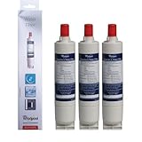 3x Whirlpool SBS200, 484000008726 - Filtro de agua frigo reemplaza SBS002, 481281729632 / SBS001 / USC009 / SBS103, 484000008723 / SBS003, 481281719155 Cartucho frigorífico, refrigerador, nevera