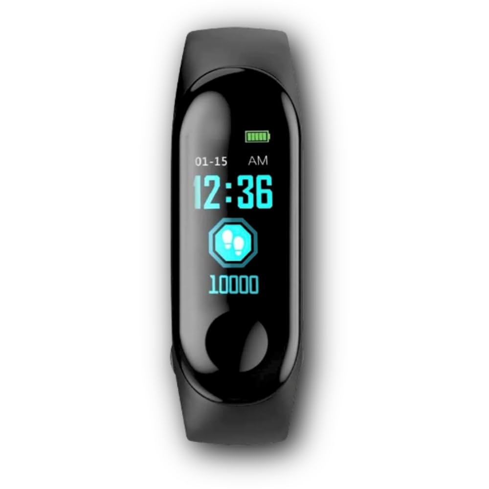 Elevea ( Limited 15 Years Warranty M3 Fitness Band Activity Tracker Heart Rate Monitor, Sleep Monitor, Blood Pressure Monitor, Calorie Burned Color Display Activity Bracelet Wristband| USB Charging (B09N2DSP8Z) Amazon Price History, Amazon Price Tracker