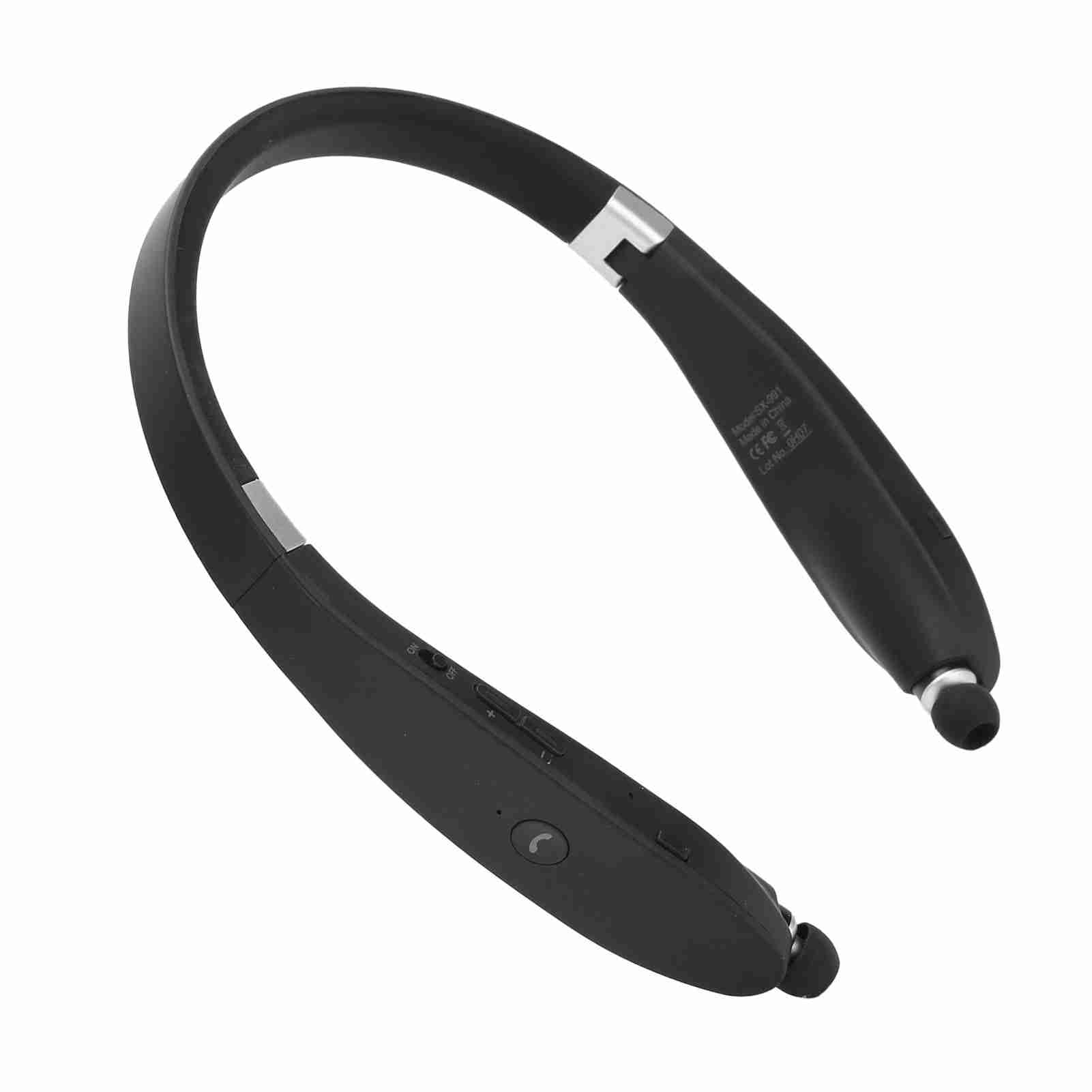 Fabater Auricolare Wireless Bluetooth 5.0 Auricolare Telescopico Pieghevole per Sport, Stereo Hi-Fi 16 Ore di Riproduzione Display di Alimentazione Connessione Doppio Dispositivo per IOS