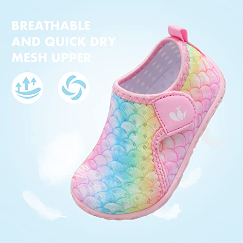 Image of FEETCITY Boys Girls Water Shoes Kids Aqua Socks Quick Dry Barefoot for Beach Swimming Pool
