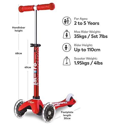 Micro Mini step Deluxe rood LED - Afbeelding 4