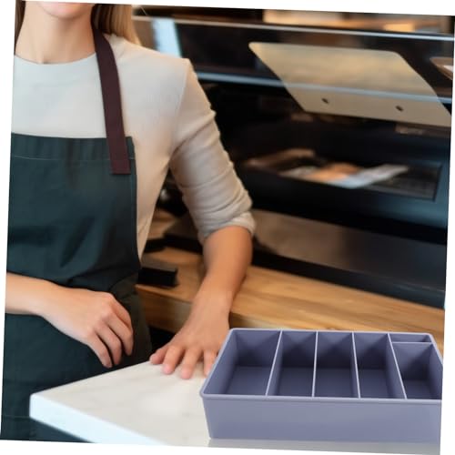 Caja organizadora para monedas de plástico gris miniatura 5