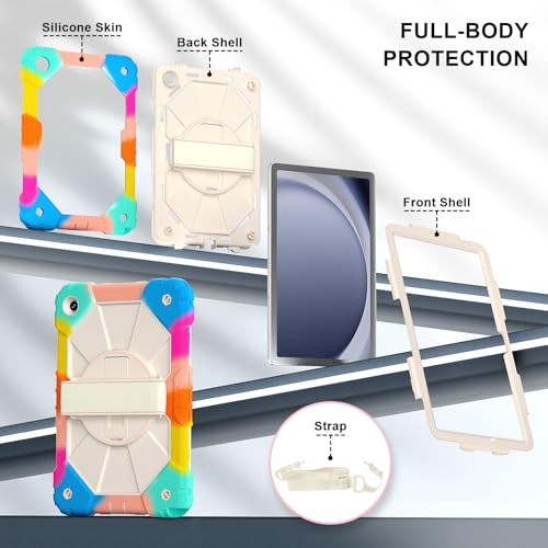 Funda Galaxy Tab A9 Plus anticaídas con soporte giratorio 360 3
