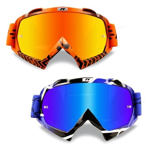 NENKI ATV Goggles for Adults MX Goggles Motocross Goggles for Men Women Dirt Bike Goggles Racing Over Helmet Offroad Goggles Cover