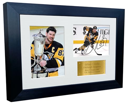 Kitbags & Lockers 12x8 A4 Sidney Crosby Pittsburgh Penguins NHL Autographed Signed Photo Photograph Picture Frame Ice Hockey Poster Gift Triple G