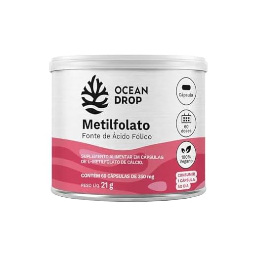 Metilfolato Vitamina B9 350 Mg 60 Caps - Ocean Drop