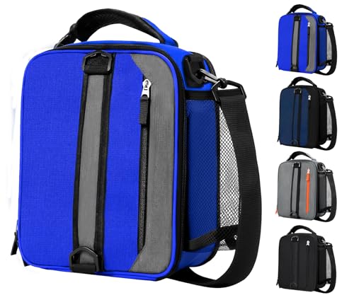 LUCKY CHERRY Expandable Lunch Box Insulated Lunch bag for Men Teen Kids Boys Adult Portable Stylish Double-Capacity Lunchbox Special Design for Working Office school Picnic (Blue(Expandable 10L))