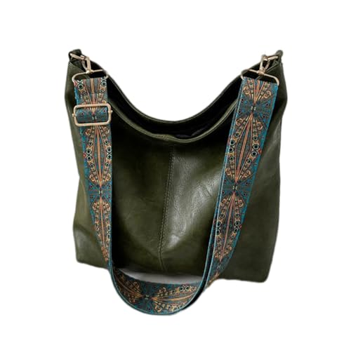 Image of Women's Hobo Shoulder Bag with Adjustable Decorative Strap, Large Capacity Satchel Shoulder Bag