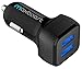 Car Charger, Maxboost 4.8A/24W 2 USB Smart Port Charger [Black] For iPhone X 8 7 6S 6 Plus, 5 SE 5S 5 5C, Galaxy S9 S8 S7 S6 Edge, Note 8 4, LG G6 G5 V10 V20, HTC,Nexus 5X 6P,Pixel,iPad Pro Portable