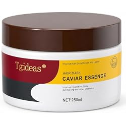 Tgideas Collagen Hair Mask for Dry Damaged Hair, Deep Repair Treatment | Hydrating Deep Conditioner Restores Softness, Shine & Smoothness. Strengthening Formula for Frizzy, Weak Hair, All Hair Types