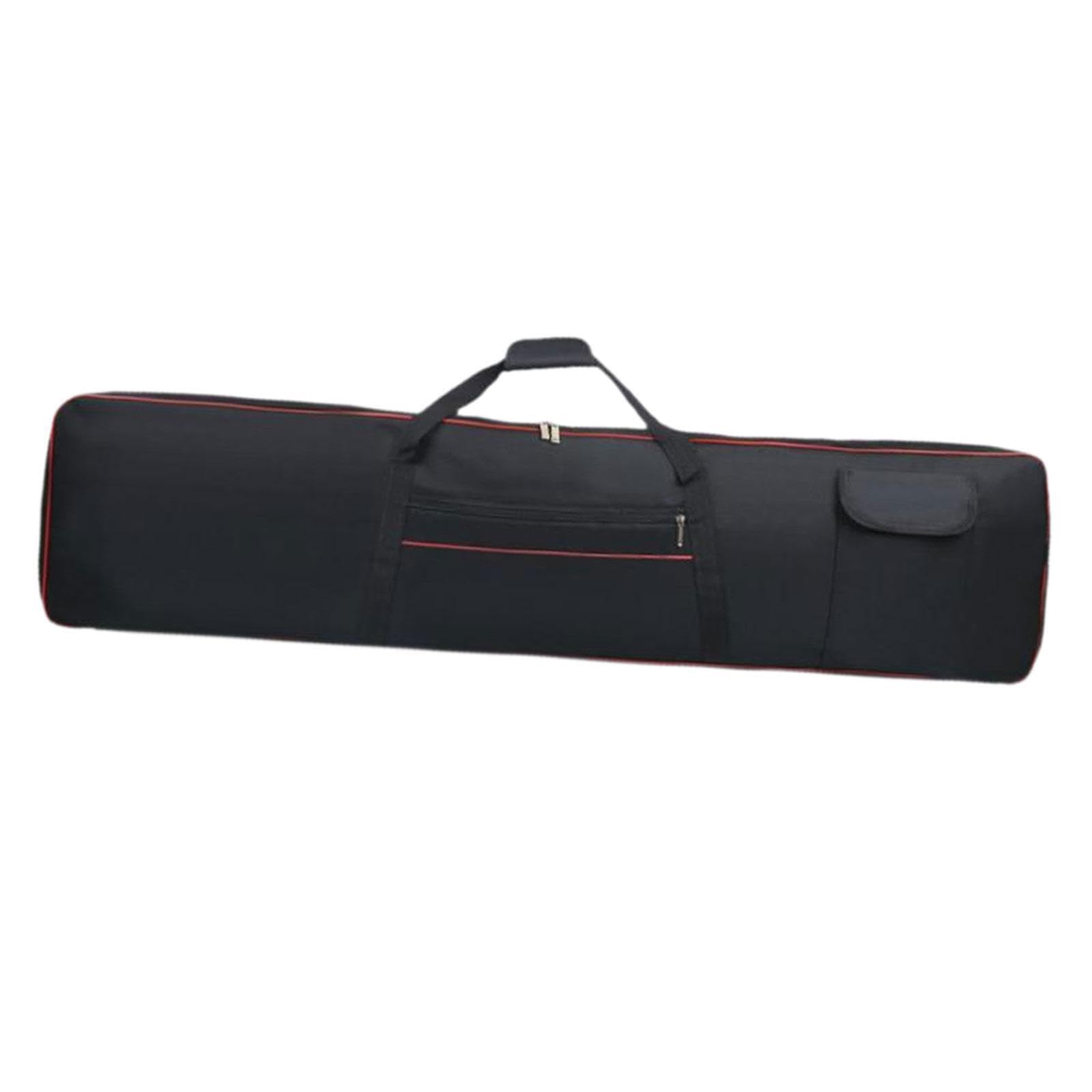 Sichere und einfache Tragetasche für 88 Tasten Keyboards, wasserdicht mit gepolsterter Innenschicht, weicher und wasserdichter Stoffschicht, 88, Schwarz, 136 x 17 x 33 cm