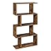 VASAGLE Libreria, Scaffale a 4 Ripiani, Portaoggetti, Divisore per Stanza, Guardaroba Decorativo Autoportante per Soggiorno, Ufficio, Cucina, Camera dei Bambini, Stile Moderno Marrone Vintage LBC41BX
