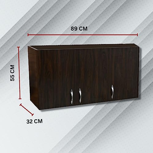 Image of SPECIALITY PANELS Door Multipurpose Storage Cabinet & Adjustable Shelf | Space Organizer | Termites Resistance | Wall Mounted for Office, Kitchen Finish (Cochwood Brown, Door 3)