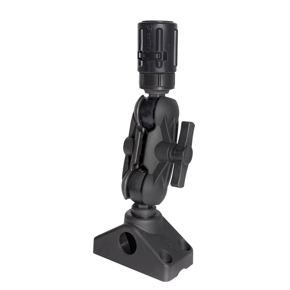 Scotty 1,5' Ball Mount Gear Head 162 Gelenk mit Halterung zum Festschrauben, Farbe:schwarz