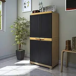 Nilkamal Freedom Mini Medium (FMM) Plastic Cabinet for Storage| Space & Clothes Organizer| Shelves| Cupboard| Almari| Wardrobe| Living Room| Adult & Kids| Multipurpose for Home Kitchen & Office