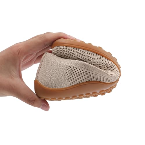 Image of KBZone Women's Flat Shoes Round Toe Knit Ballet Flat Comfort Dressy Flat Walking Shoes