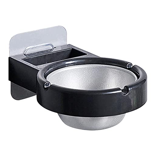 WINBST Ascher Wall Ashtray, Punch-Free Ashtray with Suction Cup Toilet Hanging Bathroom Kitchen Bar Storage Cup Cigarette Tool Box