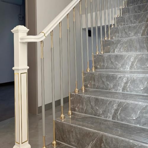 Balustres d'escalier fer forgé blanc lot de 2 structure stable - 5