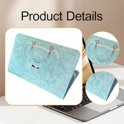 Pochette pour ordinateur 13 pouces bleu antichoc et étui compact en cuir PU - 3