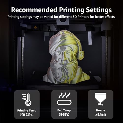 Image of Silk 3D Printer Filament PLA+, 1.75mm, 12 Pack 250g | 6 Tricolor & 6 Dual Color, 1.75mm Diameter, 250g Per Spool, 3KG Total, Smooth Printing
