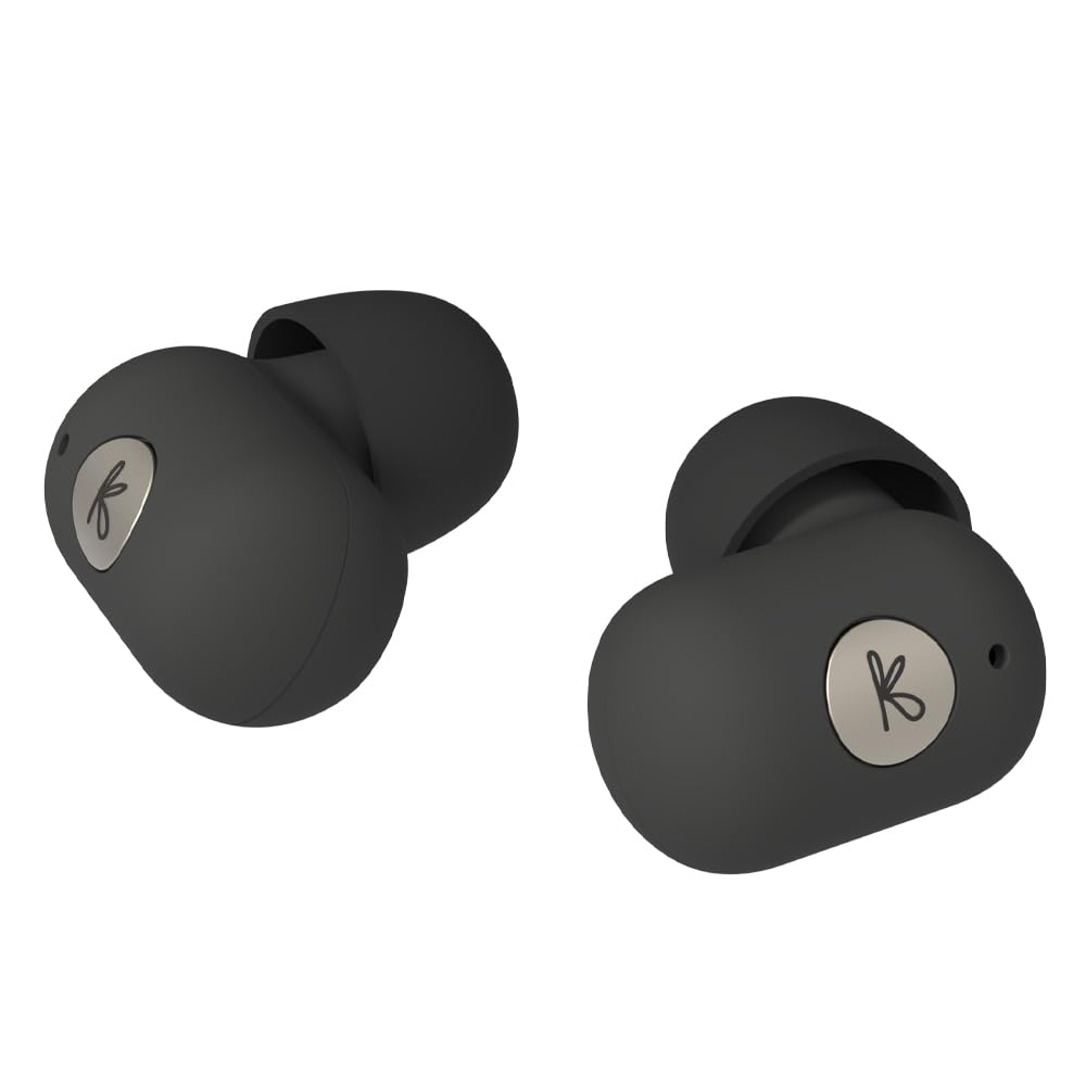 Kreafunk toCHARGE GO Noir – Batterie Externe 5000 mAh avec Écouteurs Bluetooth Intégrés, Recharge sans Fil & USB, Powerbank Compacte Nomade
