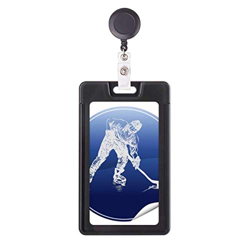 Enrouleur badge hockey sur glace rétractable avec motif aquarelle
