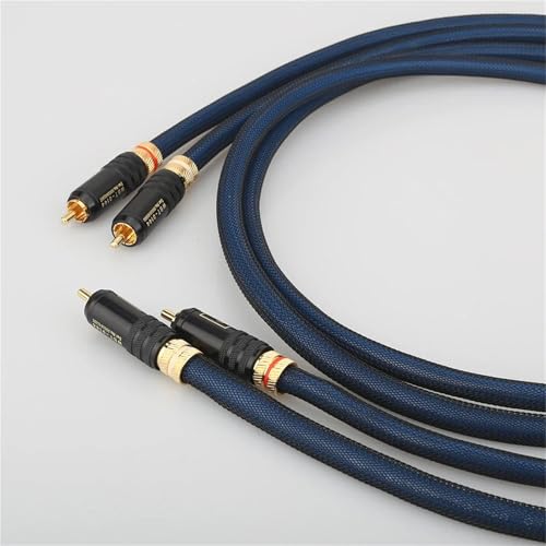 Cable RCA macho a macho 1 m plateado de alta calidad miniatura 5