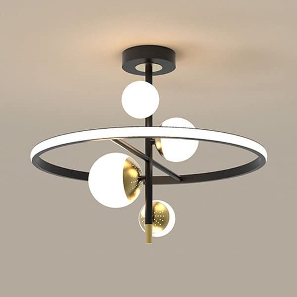 Lustre de chambre nordique de 50cm et plafonnier moléculaire