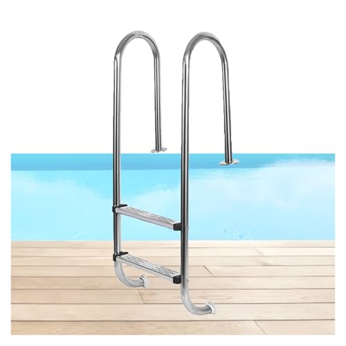 Escalera para piscina de acero inoxidable 2 peldaños miniatura 1