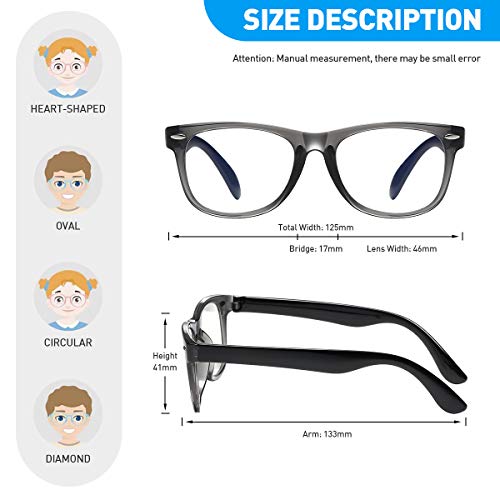 Dylb Kids Blue Light Blocking Glasses Girls Boys 2 Pack thumb #5