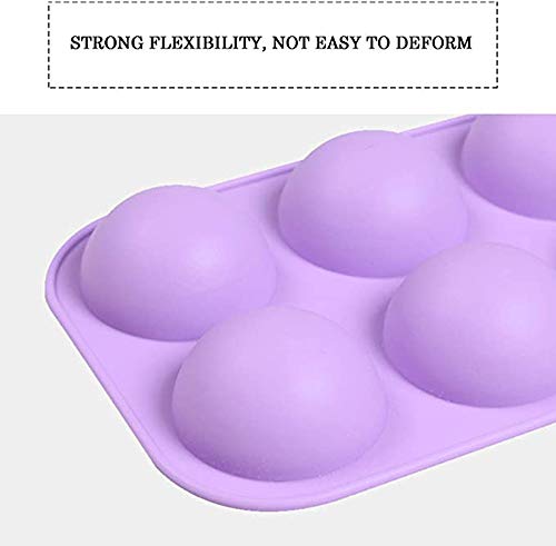 image for ywduoying Medium Semi Sphere Silicone Mold, 3 Packs Baking Mold for Ma
