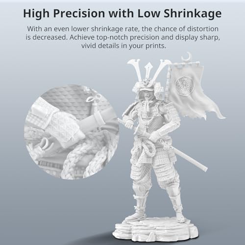Image of ANYCUBIC 3D Printer Resin Bundle, ABS-Like Resin Pro 2 with Enhanced Strength and Toughness, Performance far Superior to ABS-Like Resin, Low Odor (White+White, 2kg)