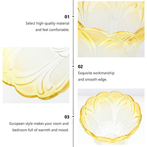 Mobestech Abajur de Vidro Transparente Em Forma de Flor Abajur Tampa Da Luz para a Lâmpada de Assoal