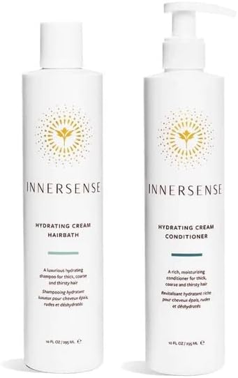 Organic Beauty - Natural Hydrating Hairbath Shampoo + Hydrating Cream Conditioner | Non-Toxic, Cruelty-Free, Clean Haircare (10oz)