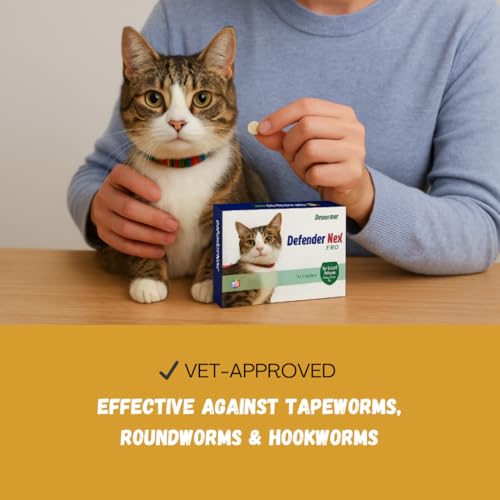 Medfly Healthcare Defender Nex Pro Natural Dewormer for cat of All Life Stages (10 Tablets) Pack of 1