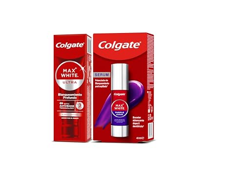 Colgate - Pack Sérum Blanqueador Dental Instantantáneo + Pasta de Dientes Blanqueadora Max White Ultra Active Foam - Con Flúor - Elimina las Manchas y Corrige el Color - Esmalte Seguro