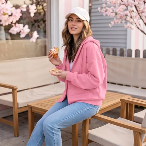 Elneeya Zip Up Hoodies for Women Cute Camping Track Plus Size Sweatshirts - image 8
