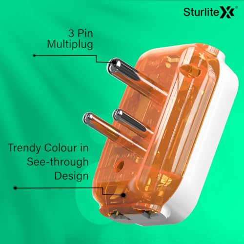 Sturlite Alyx 3 Pin Plug| Universal AC Travel Adapter| ABS Strong Body Socket (Pack of 1) - Image 7