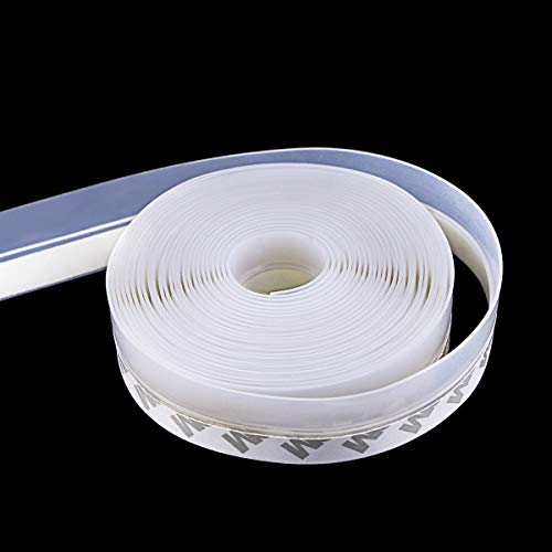 Twdrer Door Window BottomSelf Adhesive Strip House and Glass Shower Door Seal Strip for Side of Door,Draught Excluder Gap Sealing,1