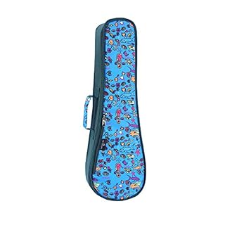 21 pouces de qualité supérieure Ukulele Case 10MM rembourrage avec sangles réglables, Bleu - Les Beatles, Paul McCartney, John Lennon, RIngo Starr, George Harrison