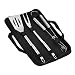 Produktbild Gobesty Grillbesteck, 3er-Set Edelstahl Grillzubehör Fleischgabel Grillwender Grillzange Grillset Barbecue BBQ-Gabel Grillkoffer Grillen Werkzeuge mit Tragetasche für Picknick, Camping Barbecue Party