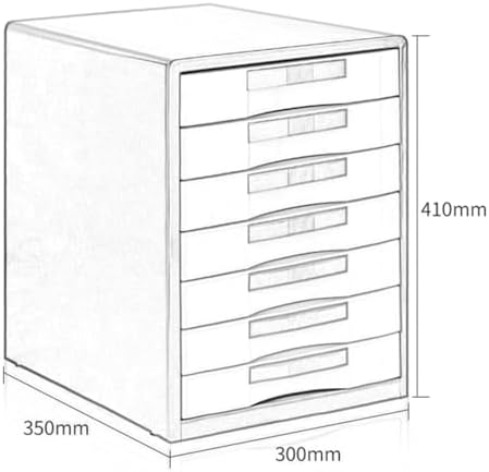 7-Tier Lockable Metal File Cabinet - Desktop Organizer for Small Document Storage, Office & Home, Ideal for Papers, Folders & School Supplies