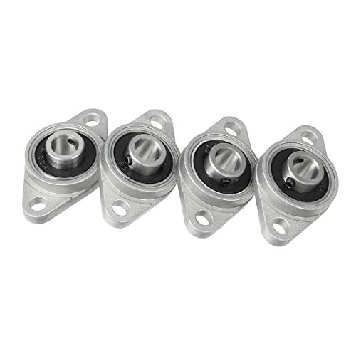 Xnrtop KFL08 8mm Zinc Alloy Self Aligning Pillow Block Flange Bearing, Zinc Pack of 4