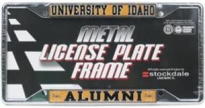 Idaho Vandals Alumni Metal License Plate Frame W/Domed Insert - Idaho/Alumni