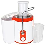 Entsafter Saftpresse Fruchtentsafter elektrisch 500W weiß orange