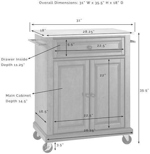 Crosley-Furniture-Compact-Stone-Top-Small-Rolling-Cart-with-Shelves-Microwave-Stand-with-Towel-Rack-Black Crosley Furniture Compact Stone Top Small Rolling Cart with Shelves Microwave Stand with Towel Rack Black